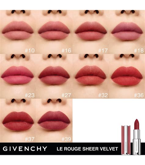 givenchy le rouge sheer velvet 10|Givenchy le rouge interdit lipstick.